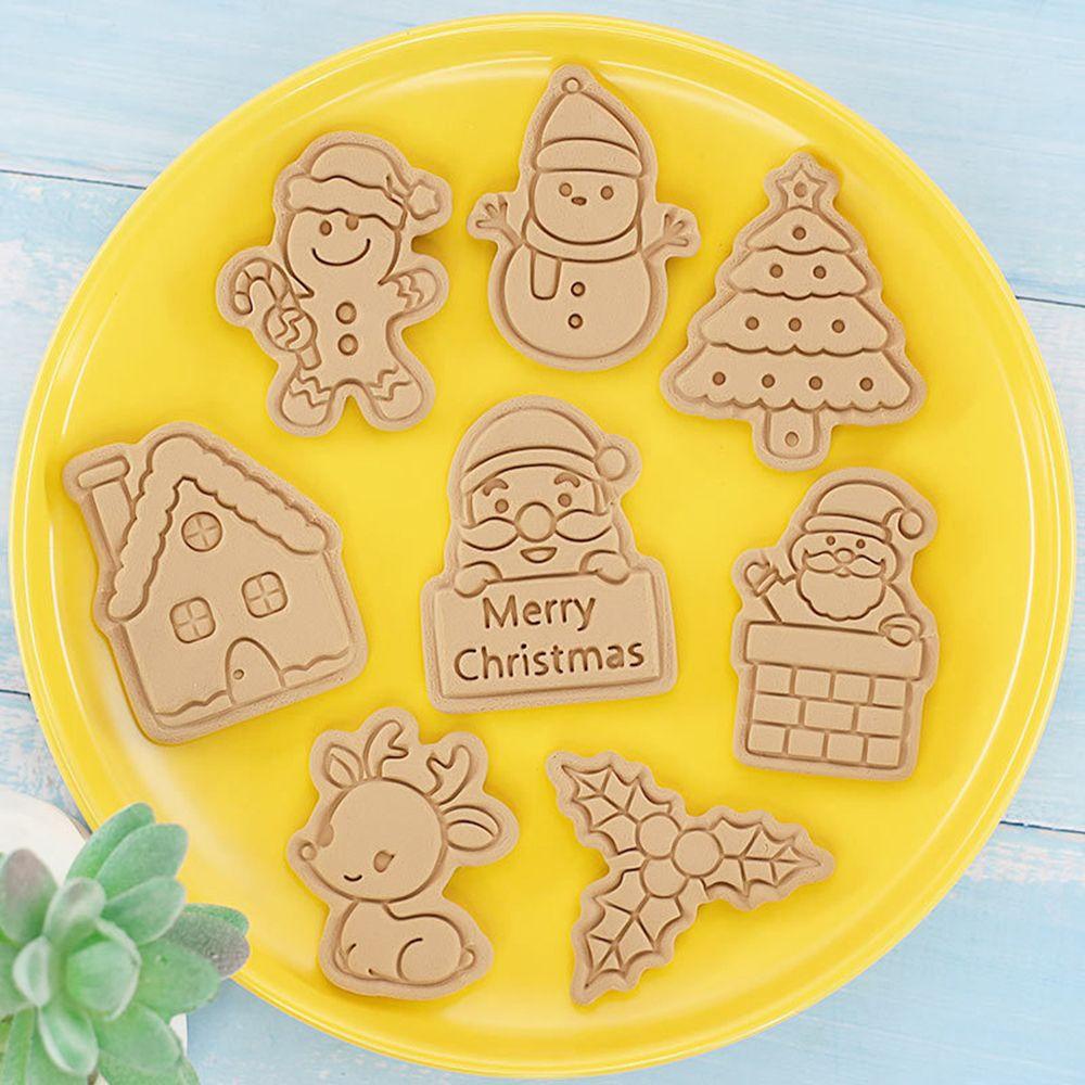 Solighter Cookie Cutters Decor Kits 3D Bakeware Cookie Stamp Kartun Pressable Baking Tools