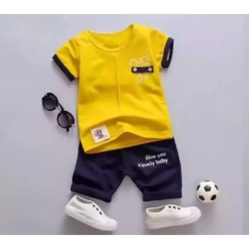 Baju setelan anak baby genius 1-5 thn