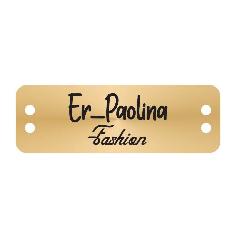 

label akrilik Er_Paolina Fashion gold ukuran 1x3 cm 50 pcs