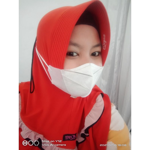 Masker Duckbill  Putih Garis Hidung / 1 pcs Masker