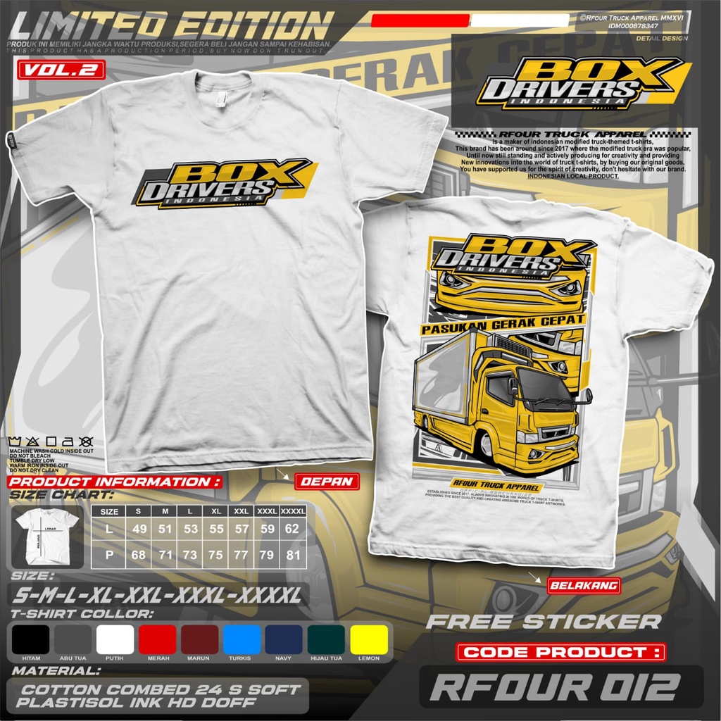 BAJU KAOS TRUK DEWASA ORIGINAL RFOUR TRUCK APPARELL COTTON COMBED 24s SABLOMN PLASTISSOL KAOS TRUCK OLENG CANTER MANIA TERBARU KAOS TRUCK DRIVER MUDA KAOS TRUCK MODIF TRUCK TAMPAN MBOIS KEREN KAOS TRUCK PREMIUM BAJU TRUK KAOS TRUK