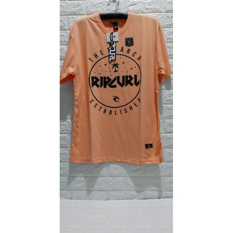 Kaos Jumbo/t-shirt RIPCURL Orange muda kaos big size - kaos size XXL LD 116 cm PB 78 cm free meteran