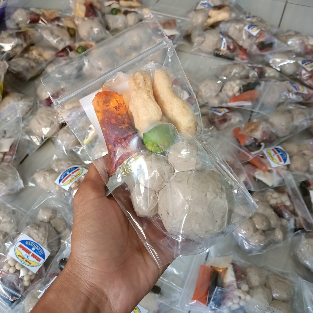 BAKSO / BASO IKAN SINAR BAHARI BANDUNG Kuah Geprek  Bakso Ikan Jumbo Isi Tetelan