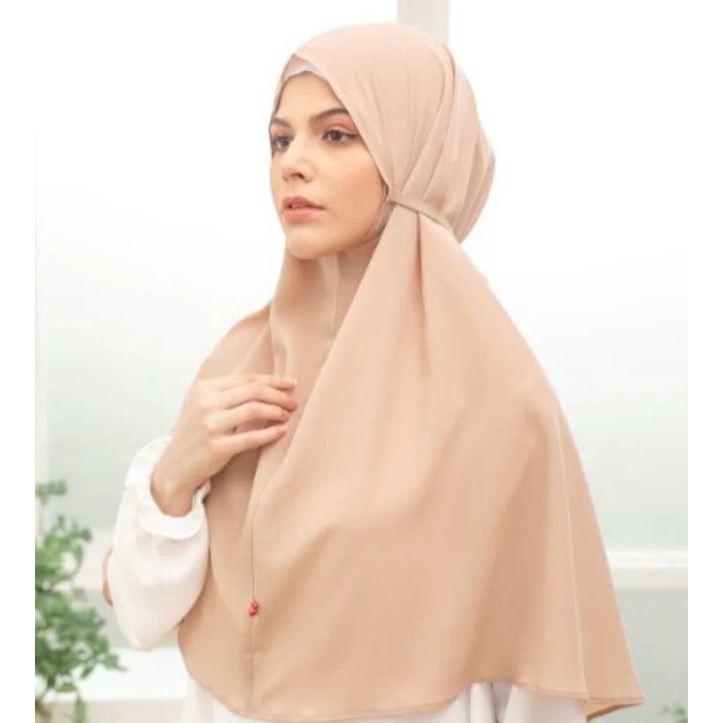 JILBAB INSTAN ZOYA BERGO MYM ZALIKA S READY WARNA CREAM & KHAKI