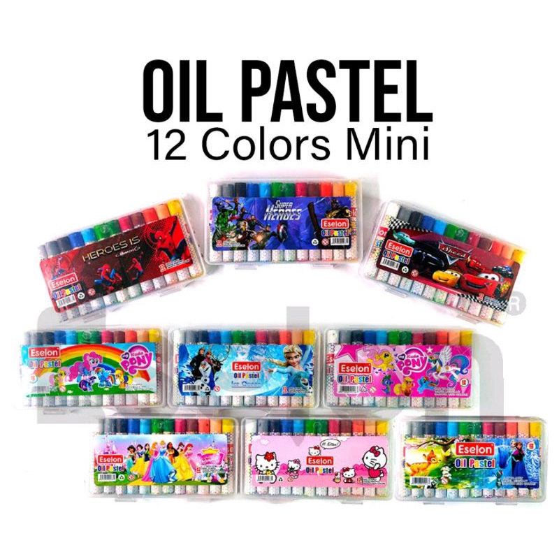 krayon oil pastels 1 pak isi 12 pcs murah