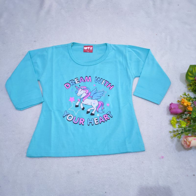 Atasan Anak 1 2 3 4 Tahun cewek perempuan kaos lengan panjang terbaru Fatonah shop (kaos ChildenWear)