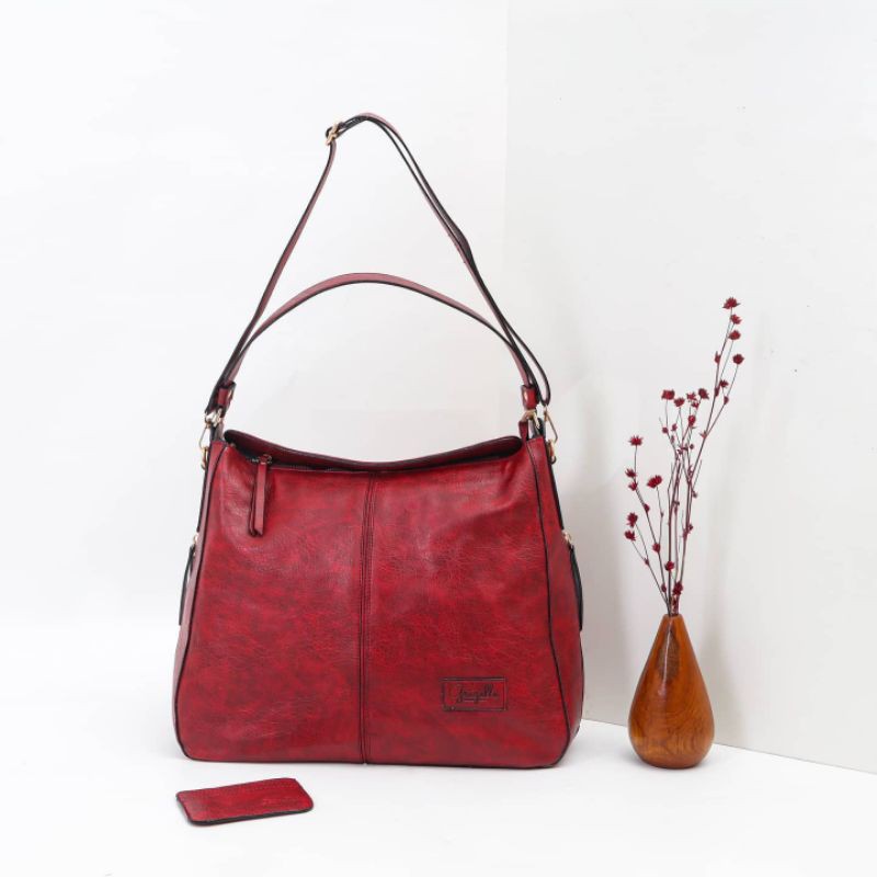 GRIZELLE ALICIA PREMIUM BAG (Size L, RED WINE)