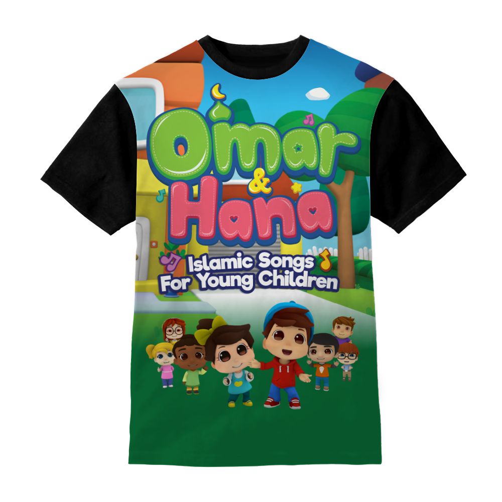 Kaos Anak Omar Hana Baju Anak Umur 1-12 Tahun - Pakaian Omar Hana Happy