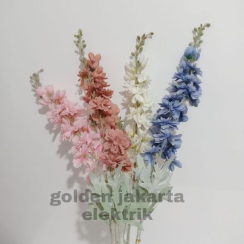 Artificial Flower Hyacinth Tanaman Bunga Imitasi Palsu Delphinium Sedap Malam / Bunga Delphinium premium