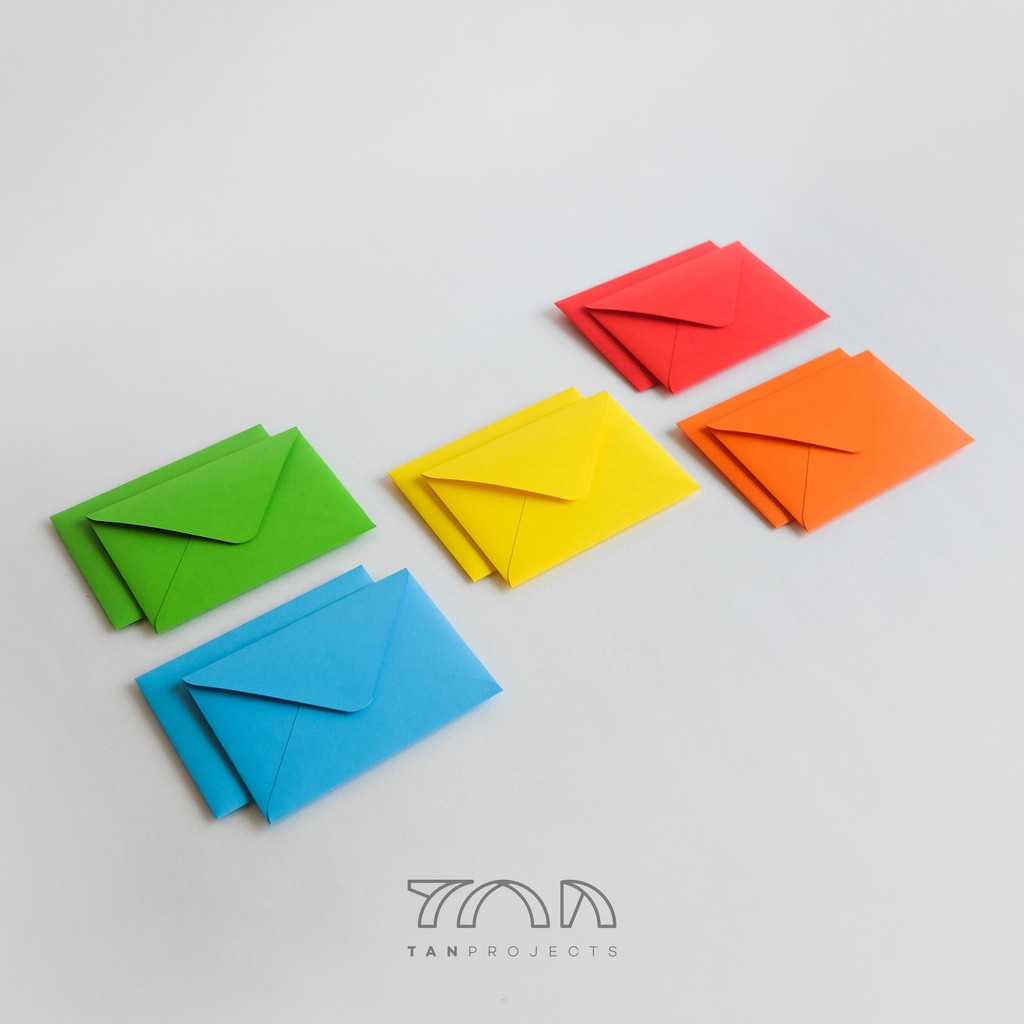 

1 set 10pcs Amplop Warna Warni / Mixed Colours Envelopes uk 8.1x11.4cm (A7)