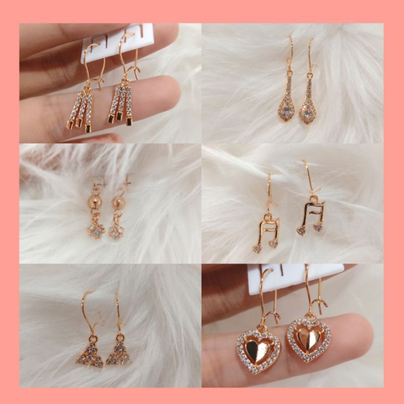 anting anting remaja xuping yaxia titanium emas cartierr anting panjang