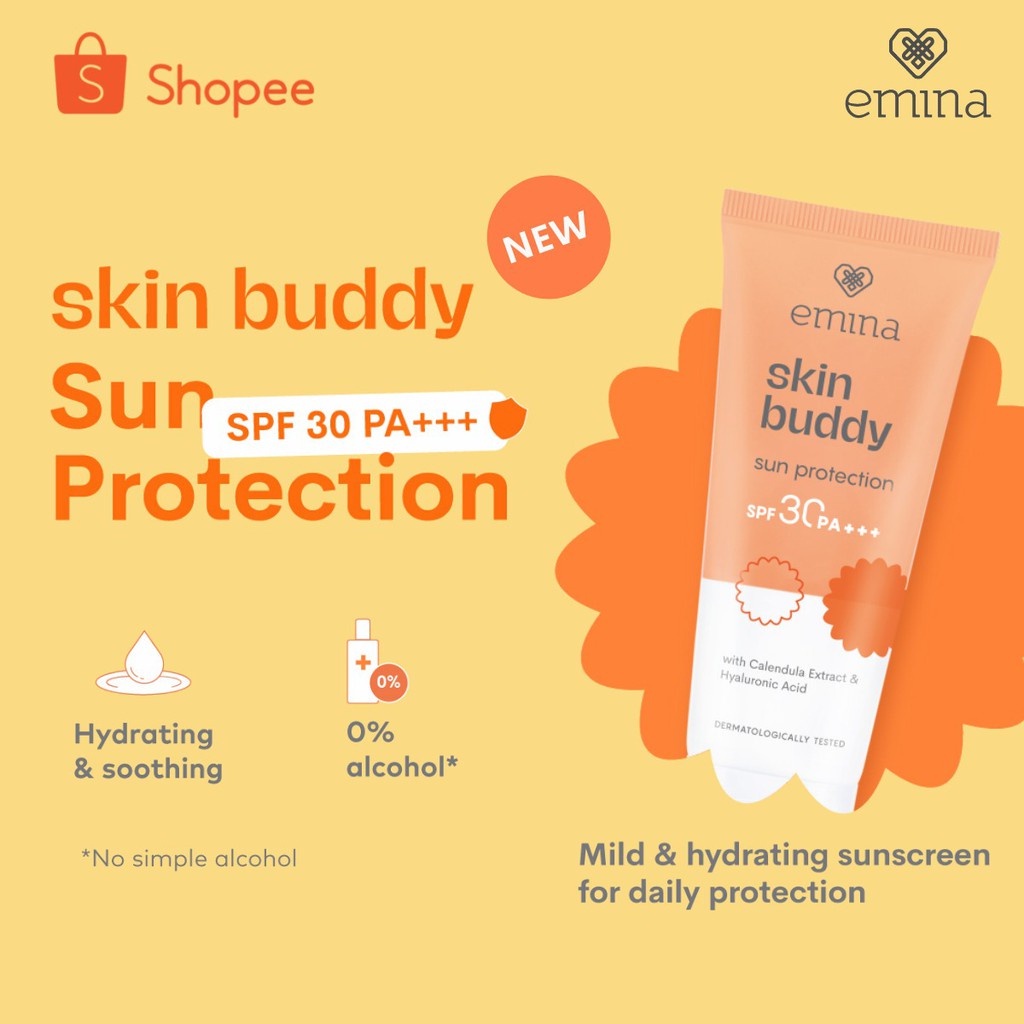 Emina Skin Buddy Sun Protection Spf 30 PA +++ Original 100% - BPOM