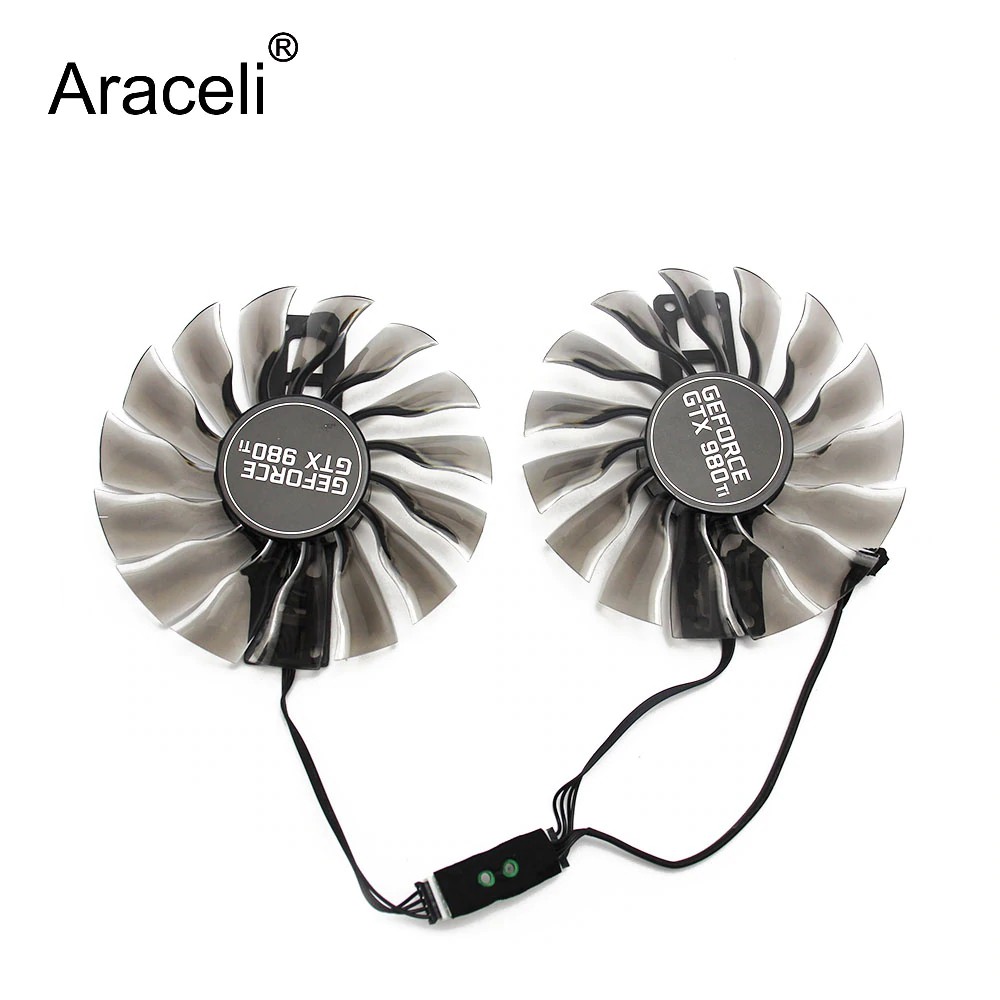 IMPORT 2pcs/set 95mm GAA8S2H GTX 980 Ti Alternative GPU VGA Cooler Fan For MAXSUN Palit GTX 980Ti