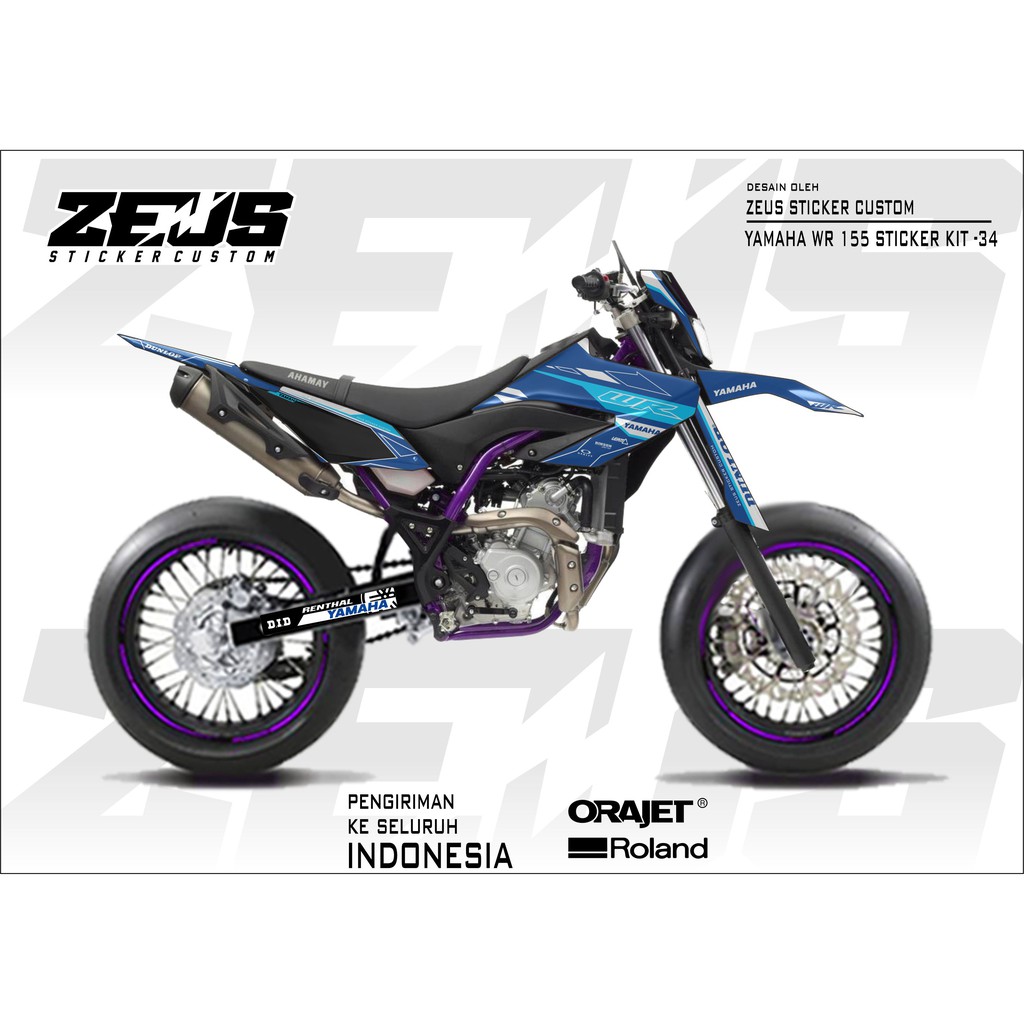 Decal Sticker - Stiker Dekal Yamaha Wr 155 Zeus Sc 34