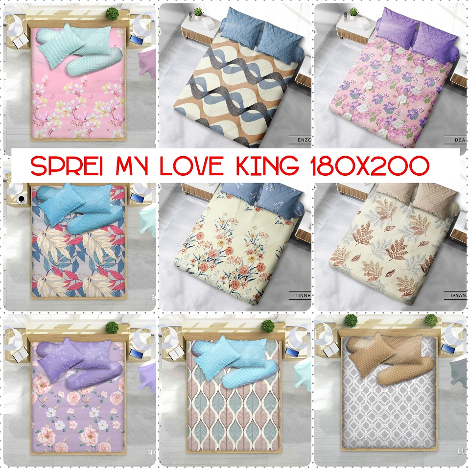 Sprei My Love KING 180x200 tinggi 30 BARU