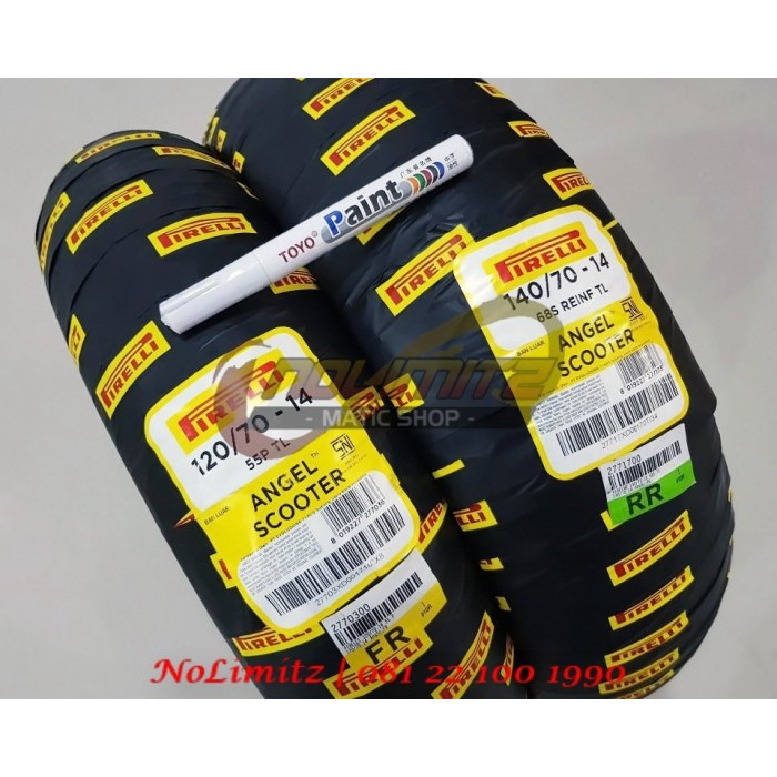 Ban Pirelli Angel Scooter Depan Belakang Aerox 155 + Spidol Ban Toyo Ori