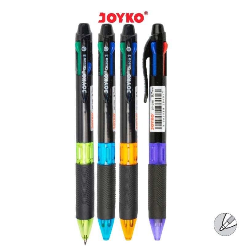 

Pulpen 4 Warna Joyko Bp-288 Quaco 3 (1pak/12pcs)