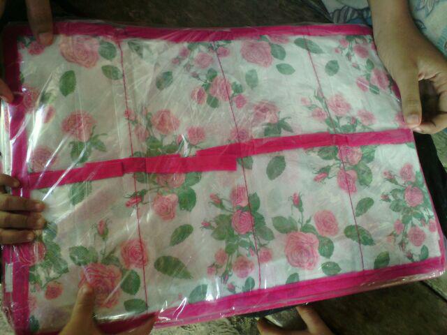 Promo Murah Set 5in1 Rak Gantung Motif Bunga Non Resleting Kualitas