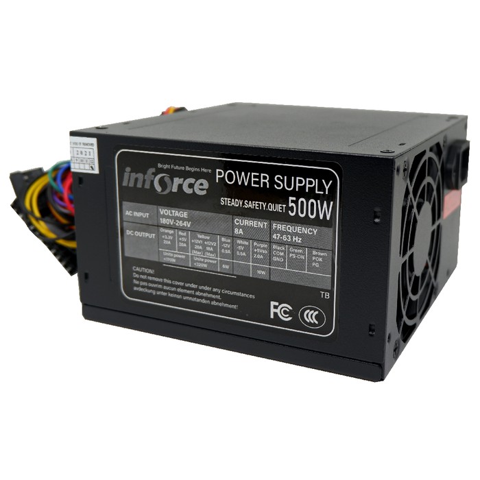 POWER SUPPLY 500W BLACK INFORCE ATX POWER SUPPLY 500 WATT MAGIX PREDATOR / BIONIC, POWER UP 500W STANDART