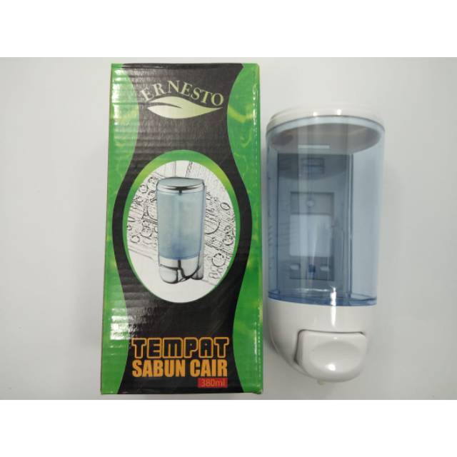 TEMPAT SABUN CAIR SINGLE TEKAN PENCET WHITE/DISPENSER SHOAP 380ML