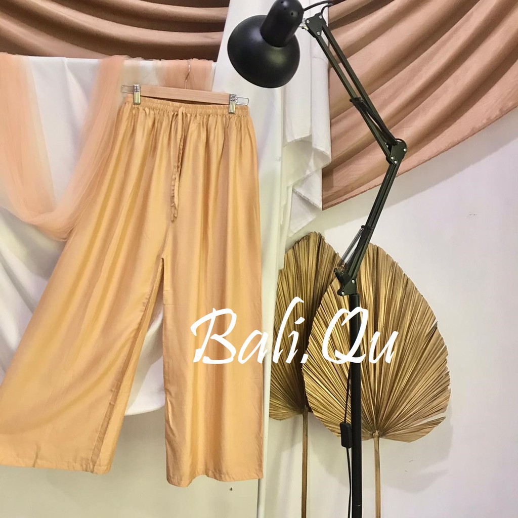 Celana Kulot Panjang Polos Jumbo Bali Qu-BATA