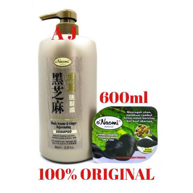 O'Naomi Natural Herbal Shampo Anti Rontok / Pencegah Uban / Penghitam Rambut