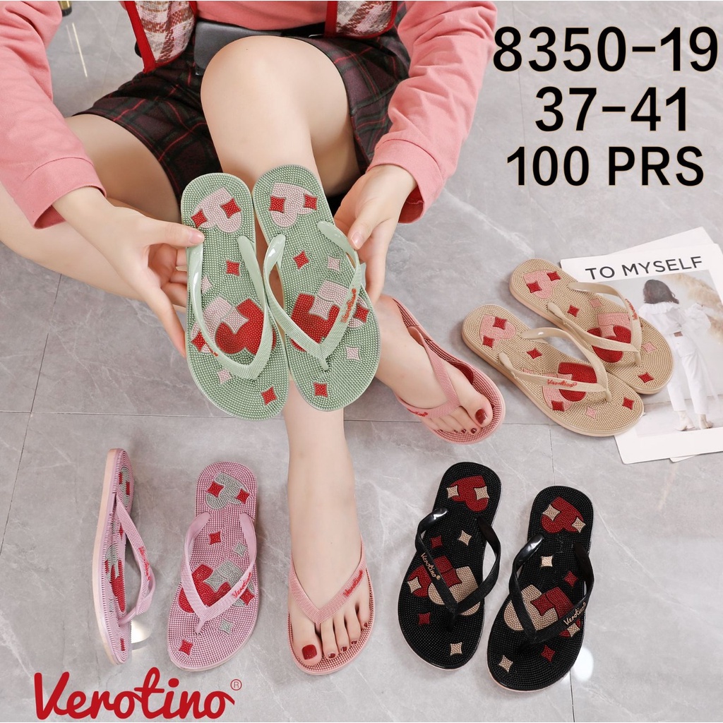 Sandal Jepit Wanita duri Motif love cantik 8350-19 dari Verotino...