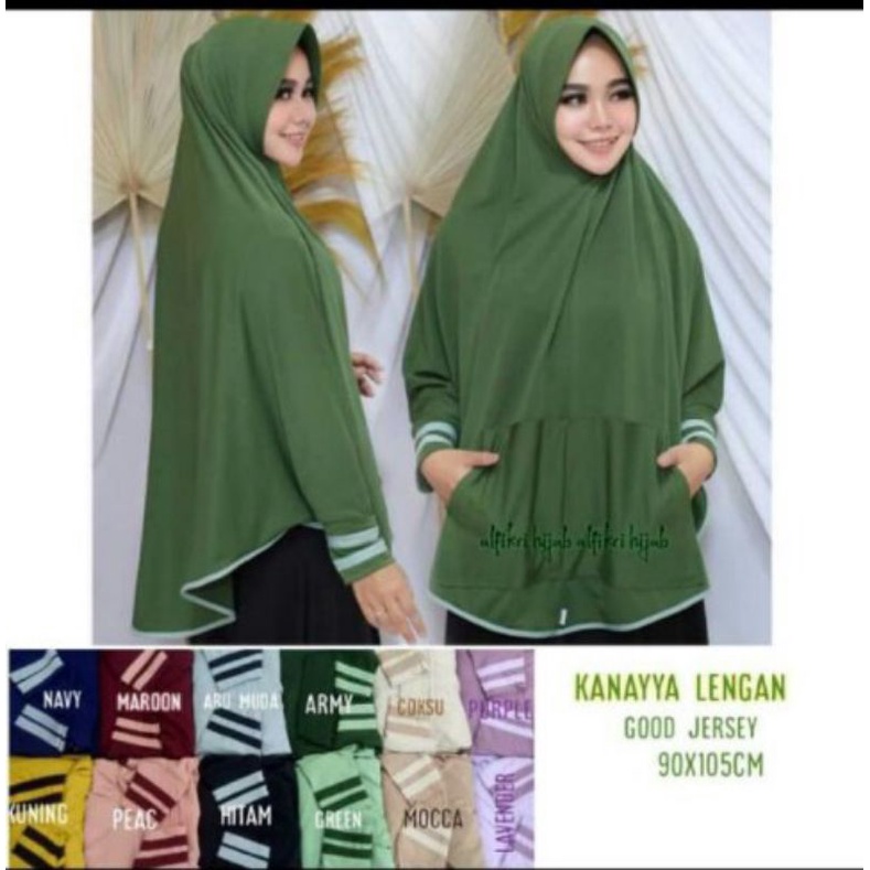 Hijab lengan /saku depan(Jersey super)
