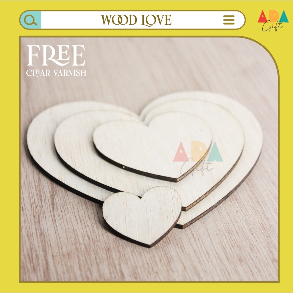 Chipboard Plywood Love Hati | Scrapbook Plywood Love Hati | Frame Plywood Love Hati | Pigura Plywood Love Hati | Dekorasi Mahar