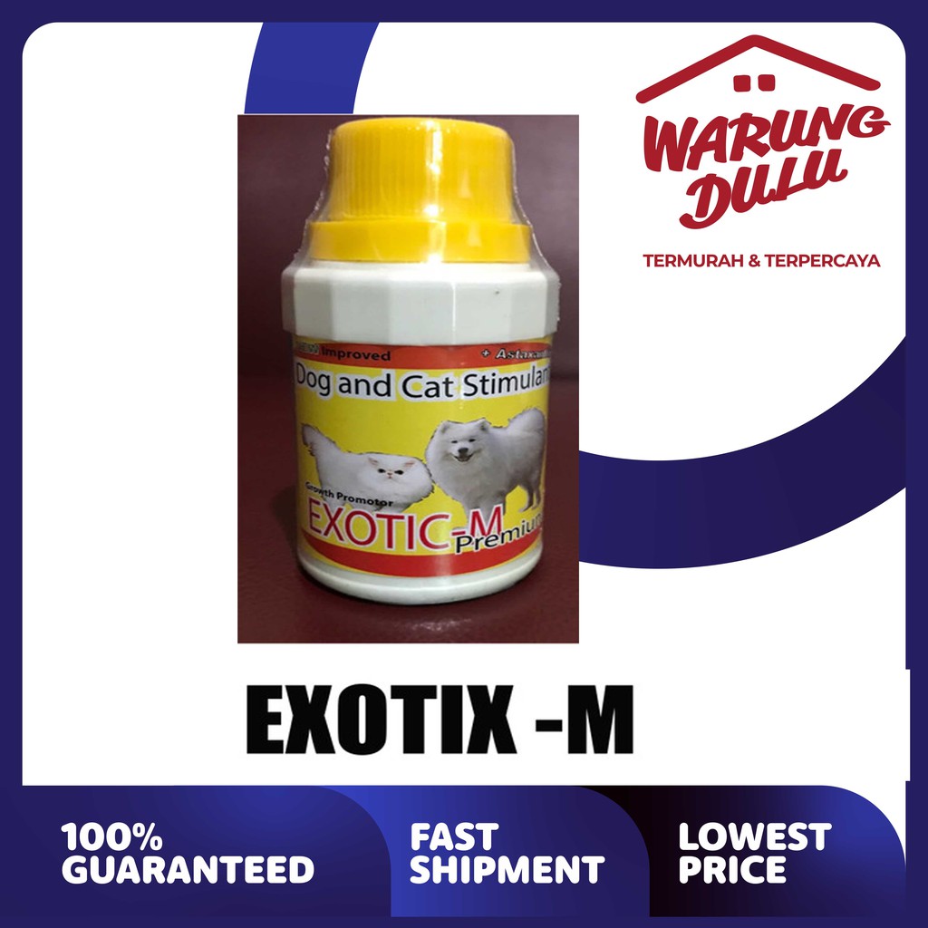 obat Vitamin bulu Nafsu Makan kucing anjing musang EXOTIC M 120 ML