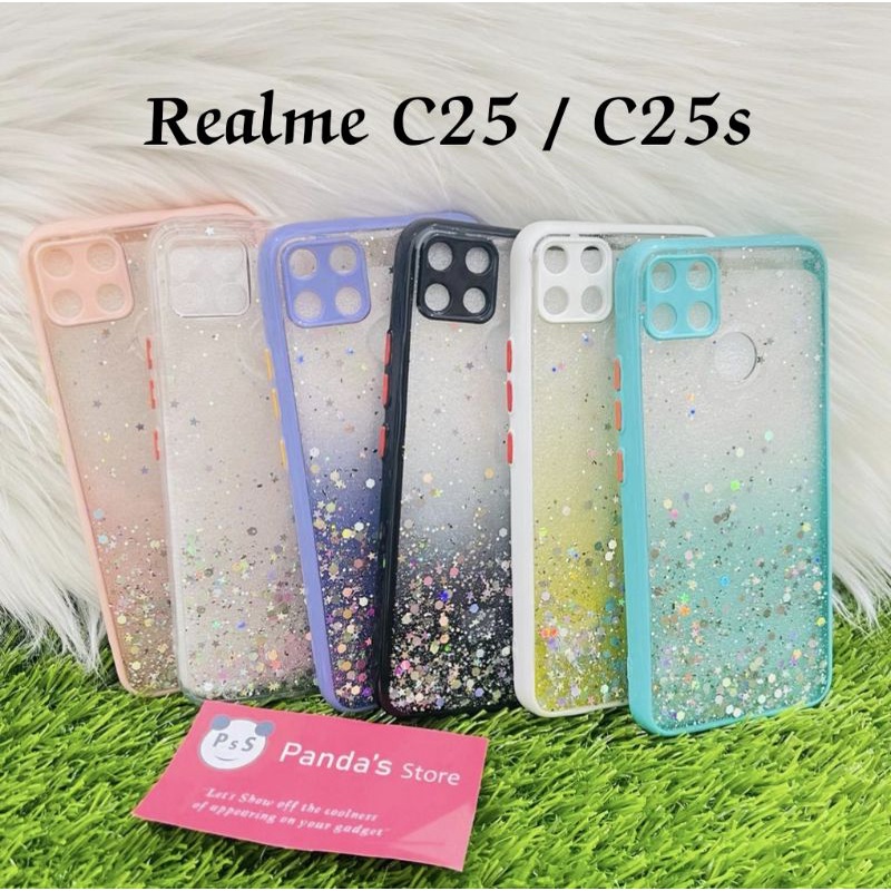 Glitter Case Realme C25 / C25s Funny Color Dengan Pelindung Kamera (PsS)