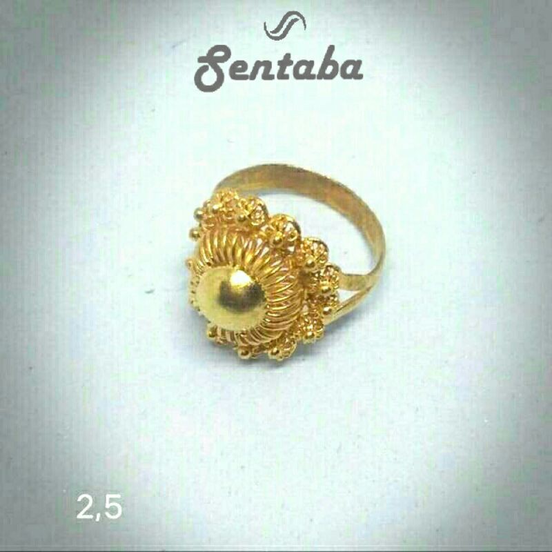 Cincin Perak Murni 999 lapis emas