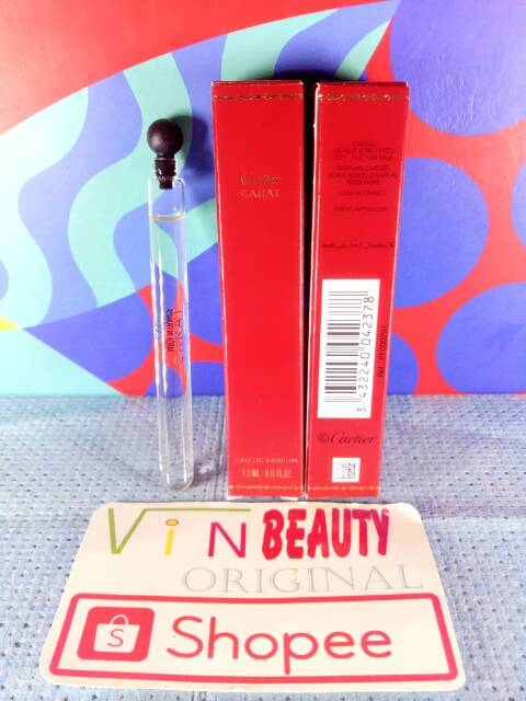 Vial Parfum OriginaL Cartier Carat EDP 3.5 ml For Women Murah
