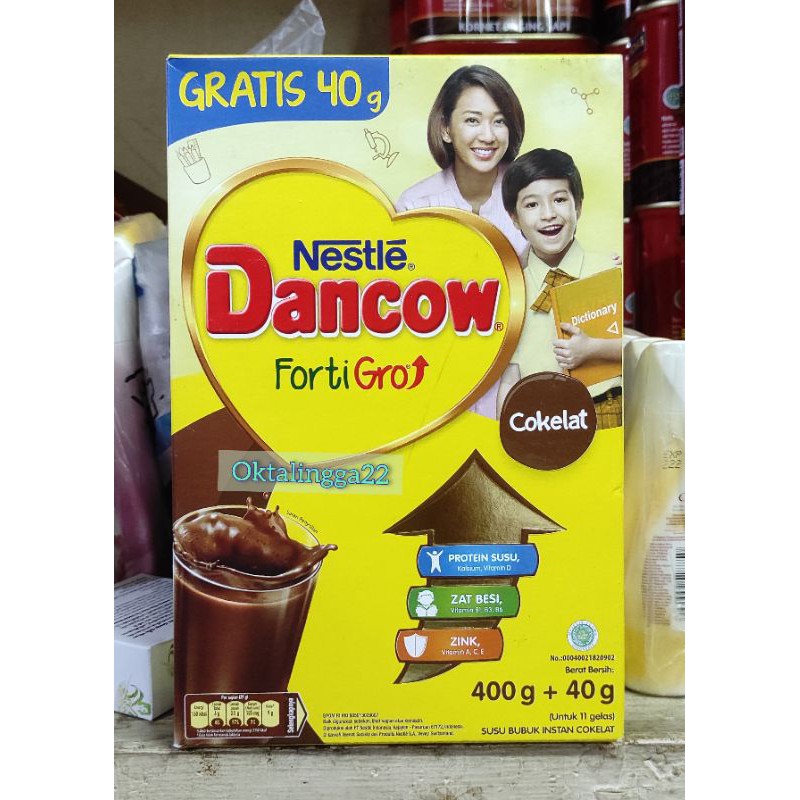 Dancow FortiGro Cokelat 400gram Nestle Susu Dancow Coklat