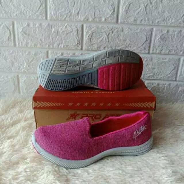 SEPATU WANITA SLIPON CASUAL CERAH DEWASA ORIGINAL KAIN