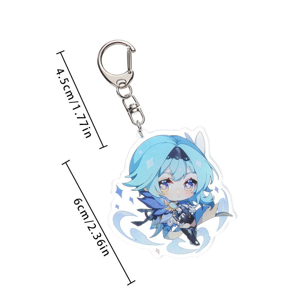 Lily Genshin Impact Keychain Kartun Lucu Liontin Aksesoris Fashion Perhiasan Jepang Anime Gantungan Kunci Mobil