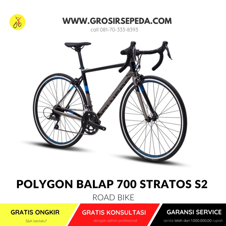 sepeda balap Roadbike Polygon Stratos S2 Termurah Bergaransi 100% Original