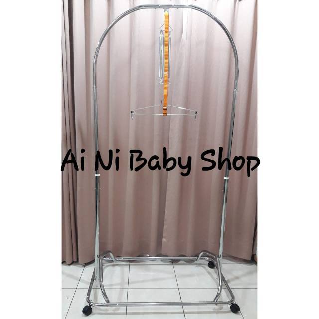 TIANG AYUNAN BAYI PORTABLE Kerangka Tiang Bayi Ayunan Portable Ayunan Bongkar Pasang