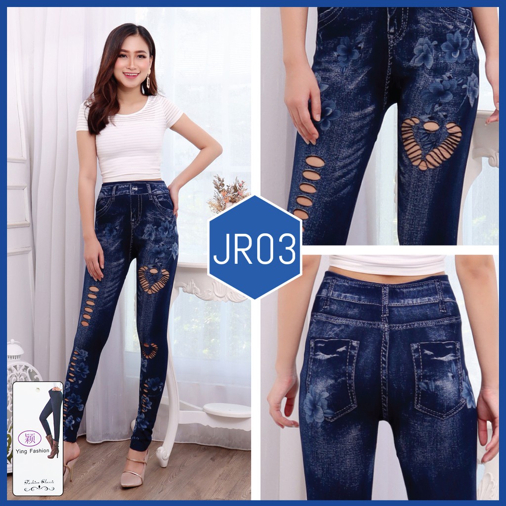 Legging Ripped Jeans [ 1 - 9 ] / Ripped jeans Import Jumbo Wanita / ripped denim import / legging jeans robek import / legging panjang wanita / legging fashion