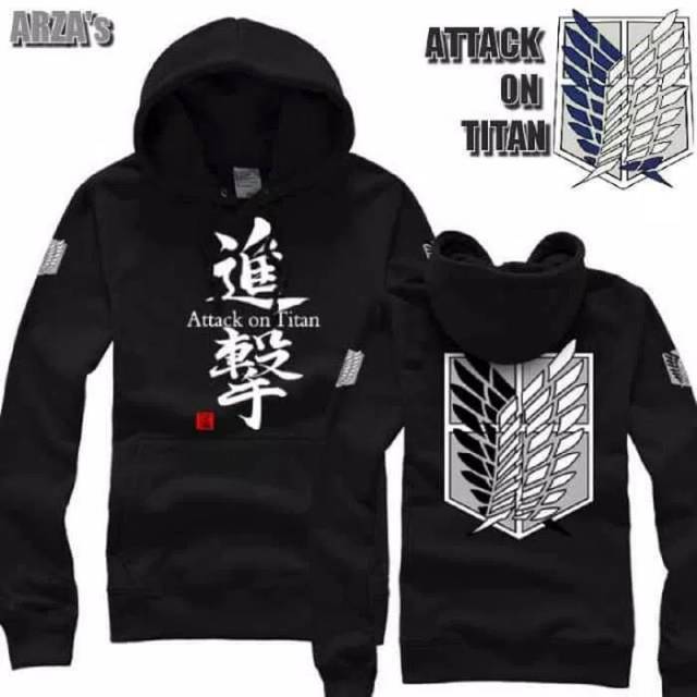 Jaket Attack On Titan Black