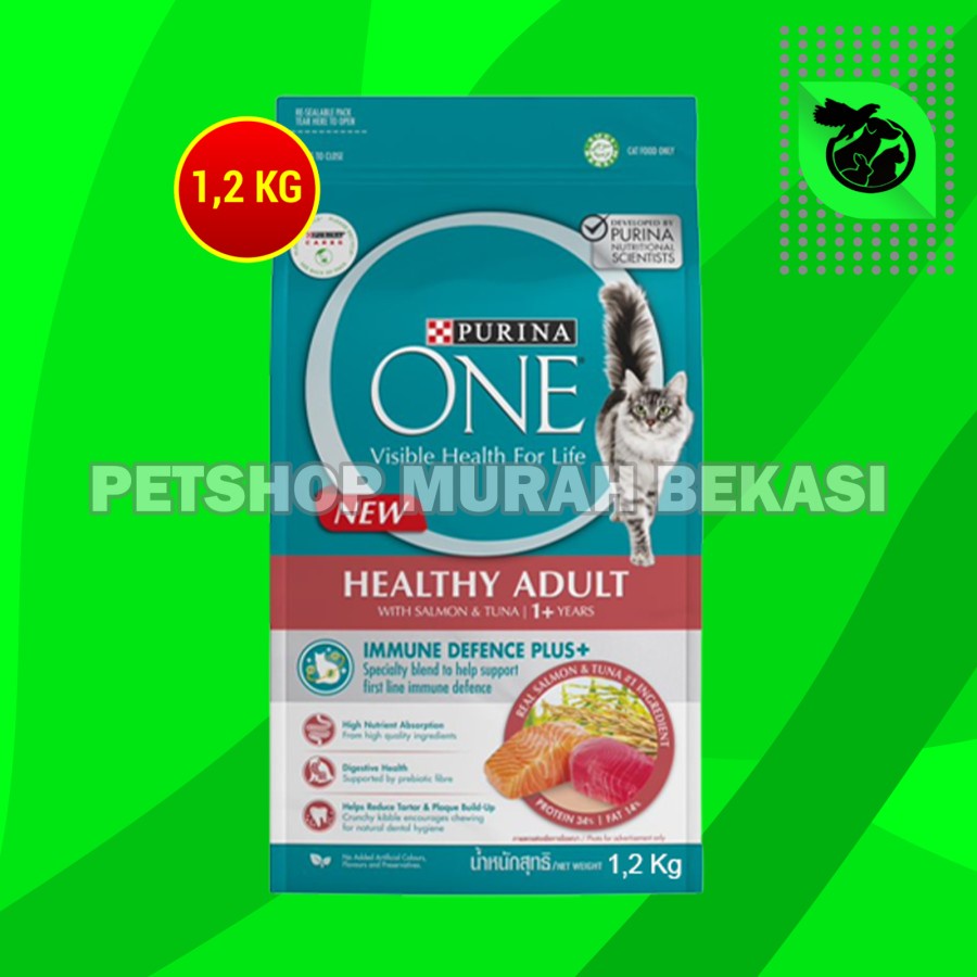 Purina One Makanan Kucing Dewasa Cat Food Adult Salmon Tuna 1.2 KG