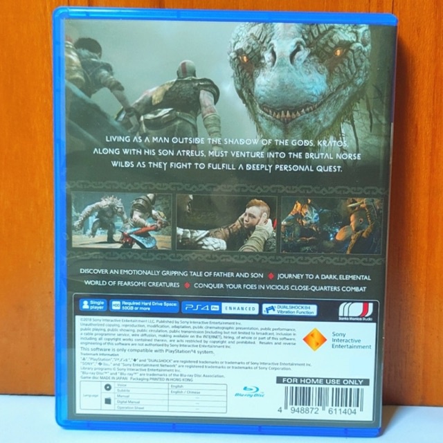 PS4 God of War PS4 Kaset Godofwar Playstation PS 4 5 CD BD Game Games Kratos Atreus Godofwar Gods of Wars GOW Games PS4 PS5 god of war horizon detroit reg 3 region asia ragnarok raknarok rak narok rag ragnrok terbaru baru original asli ori gow 4 5 3