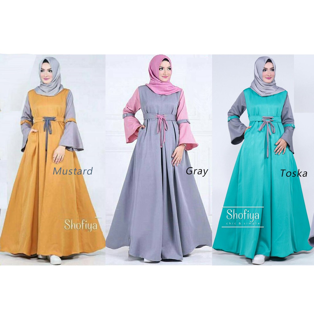 MARBELLA DRESS MAXI Promo gamis balotelli Fashion muslim Baju wanita modis /nonihijab/wickycollction-1