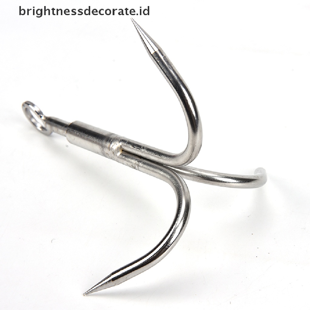 1 Pc Alat Carabiner 3 Cakar Bahan Stainless Steel Untuk Climbing