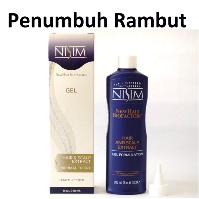 Nisim Extract Blue Tonic penumbuh rambut normal kering 240ml biru