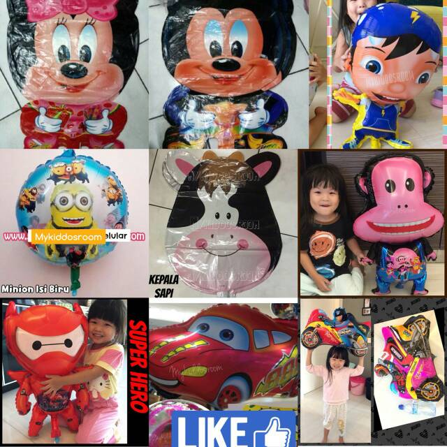 Balon karakter anak Shopee Indonesia Balon karakter anak Shopee Indonesia
