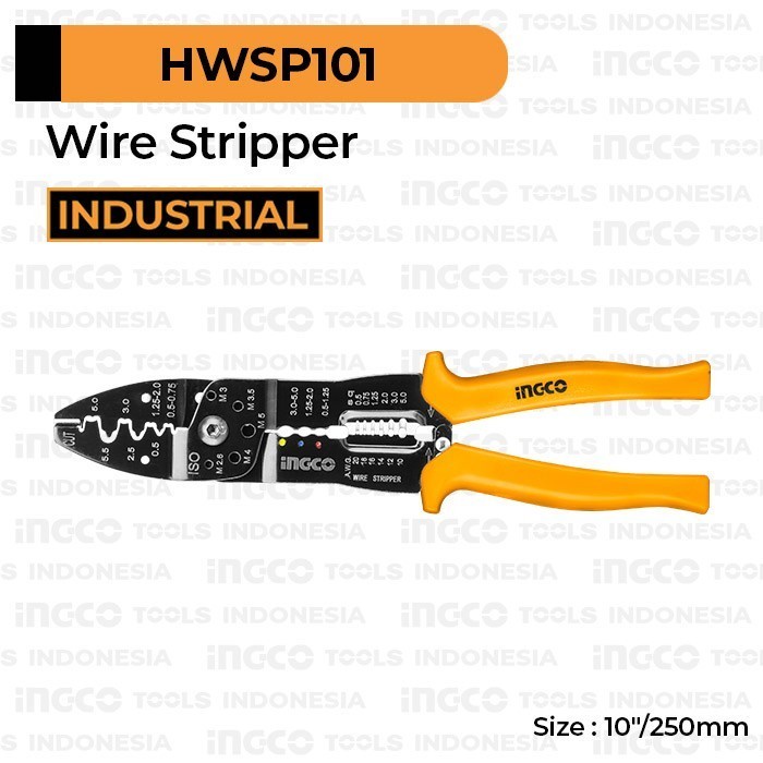 INGCO HWSP101 Wire Stripper 10 Inch Tang Crimping Skun Kupas Kabel