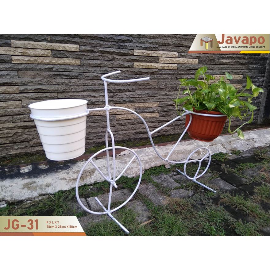 Rak Besi I Rak Tanaman Hias I Rak Bunga - Model Sepeda [Kode: JG31]