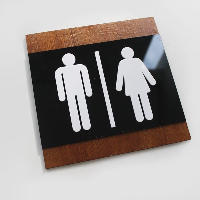 

Toilet sign acrylic kayu | sign toilet | papan toilet Keren