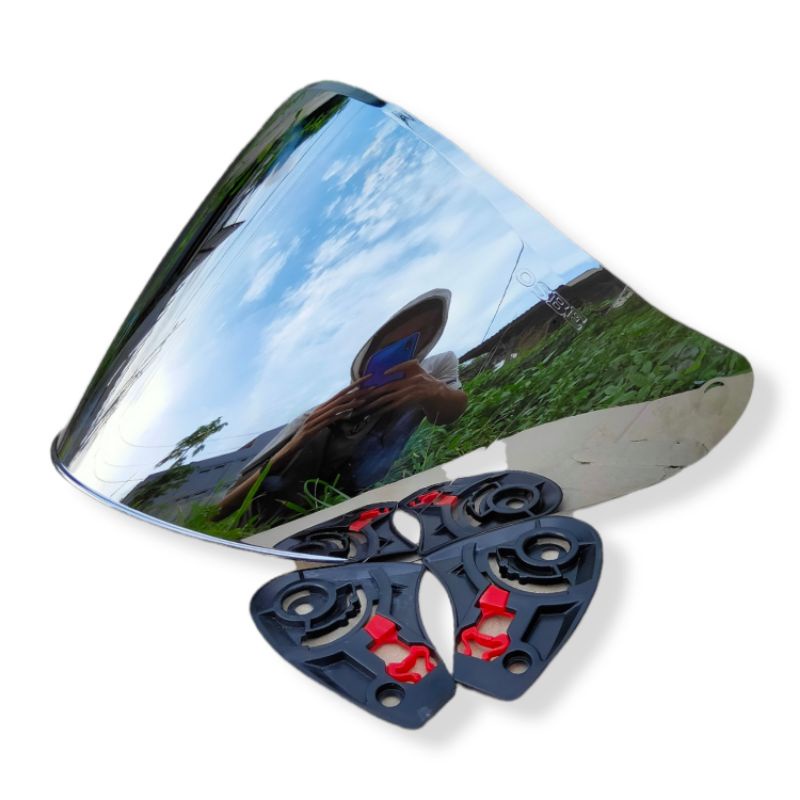 Flat Visor/Kaca Iredim Kyt DJ maru Silver